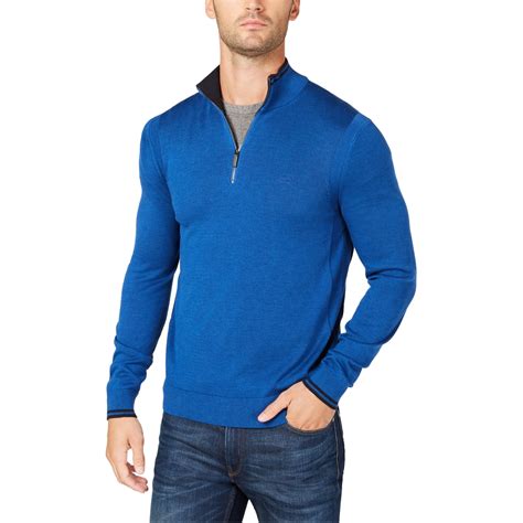 michael kors men's quarter-zip sweater